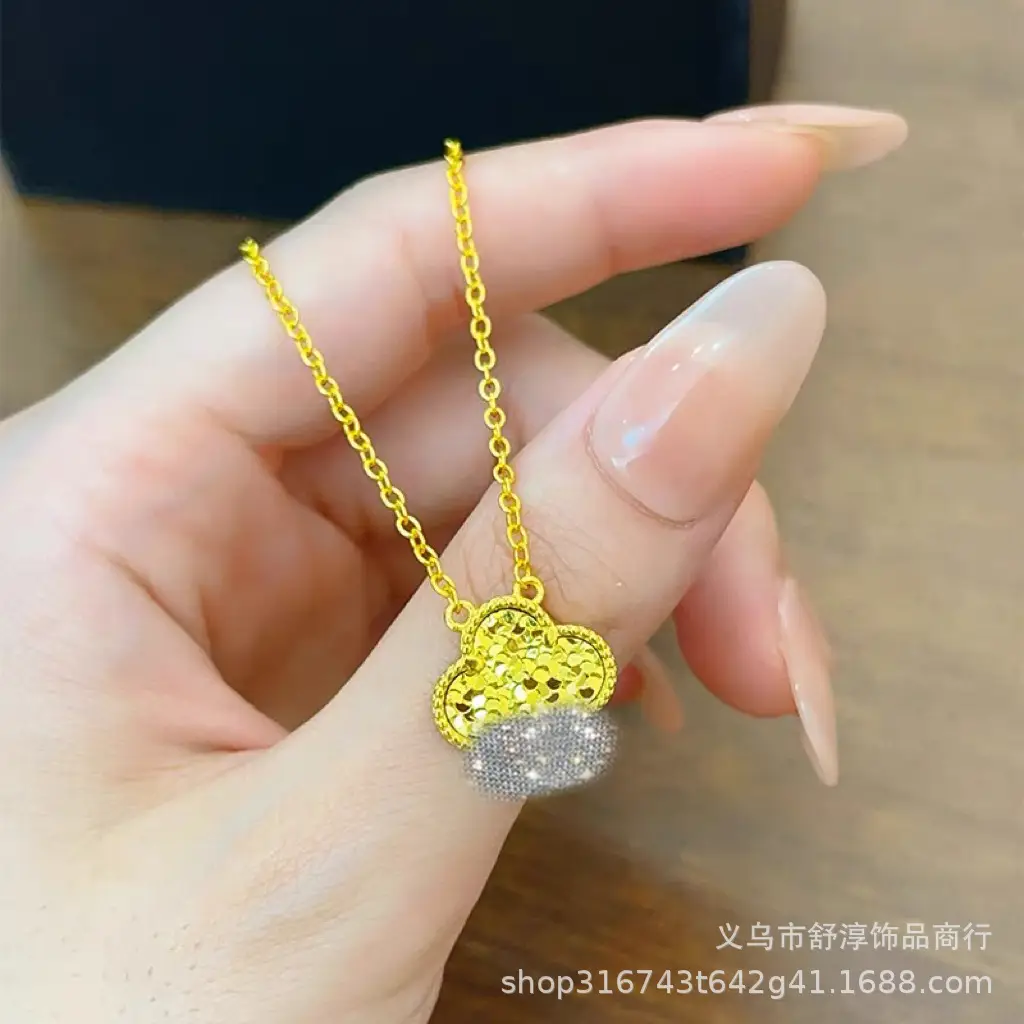 Gold Dragon Scale Necklace with Broken Ice Petals - Image 7