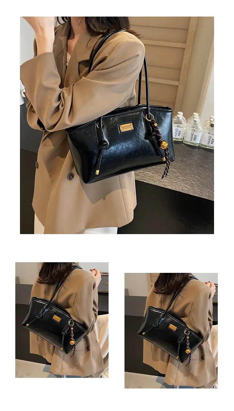 Women's French Retro Shoulder Bag Brown 2024 Winter — feature 21