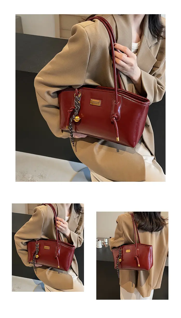 Women's French Retro Shoulder Bag Brown 2024 Winter — feature 22