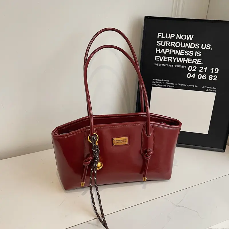 Women's French Retro Shoulder Bag Brown 2024 Winter