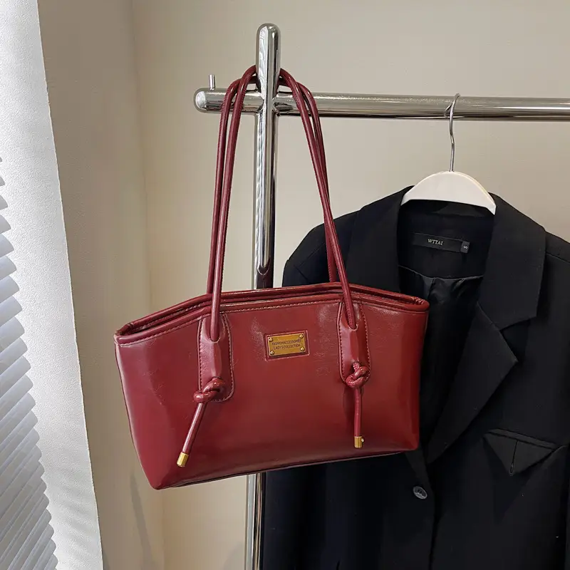 Women's French Retro Shoulder Bag Brown 2024 Winter