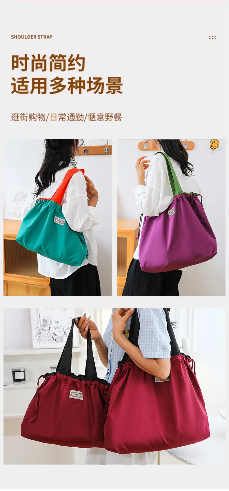 Blue Foldable Mummy Bag Large Capacity Travel Storage Bag — feature 12