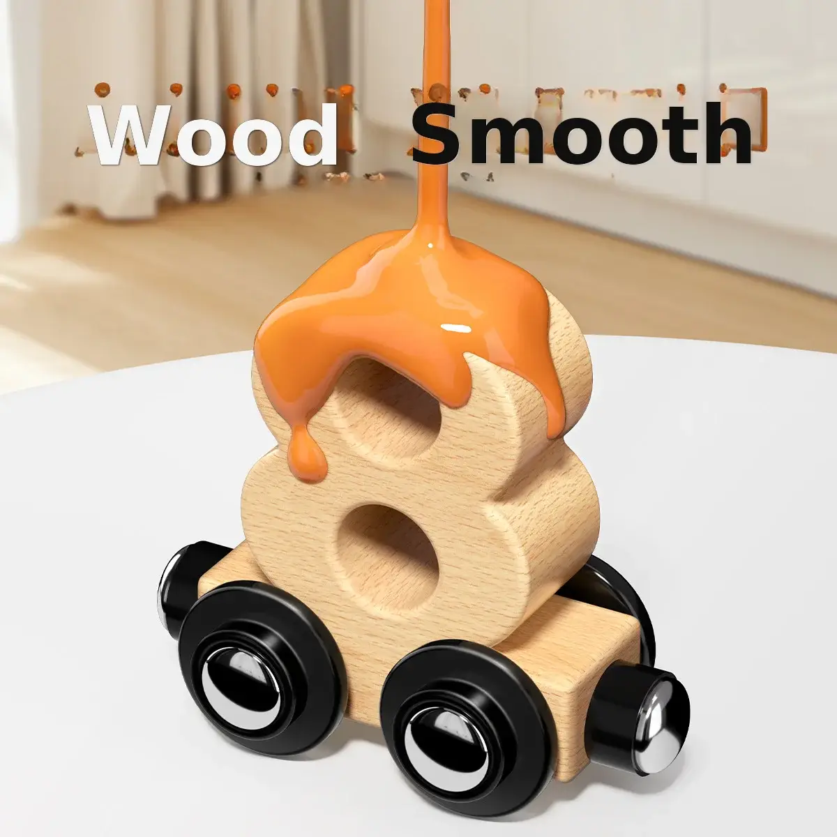 Magnetic Number Train for Kids 0-3 Years Wooden Educational Toy - Image 6