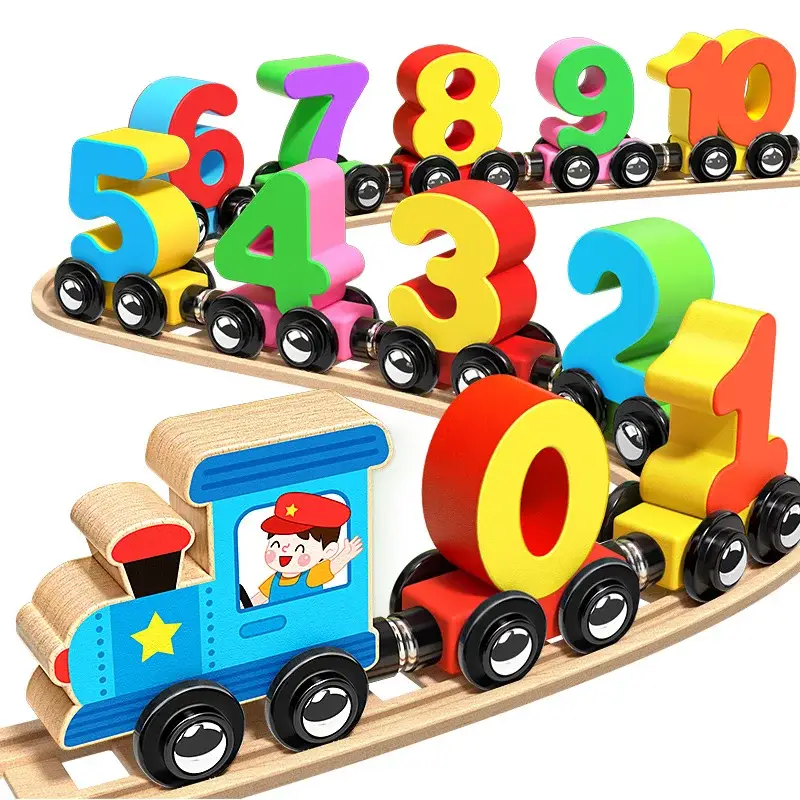 Magnetic Number Train for Kids 0-3 Years Wooden Educational Toy - Image 7