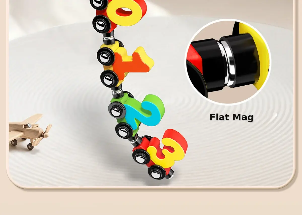 Magnetic Number Train for Kids 0-3 Years Wooden Educational Toy — feature 11