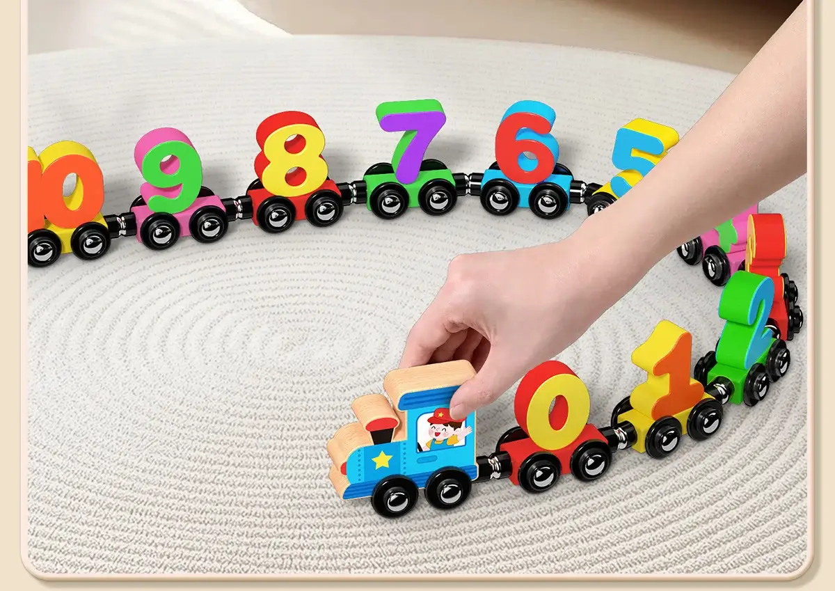 Magnetic Number Train for Kids 0-3 Years Wooden Educational Toy — feature 17