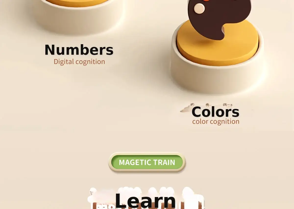 Magnetic Number Train for Kids 0-3 Years Wooden Educational Toy — feature 5