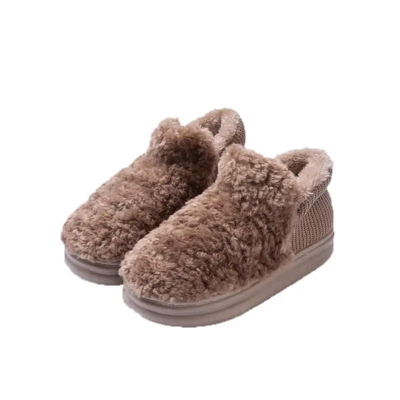 New Style Bag-heel Cotton Slippers Men's Thick Bottom Dung-feeling Non-slip fleece-lined Warm High-top Snow Boots for Winter Outer Wear - Image 7