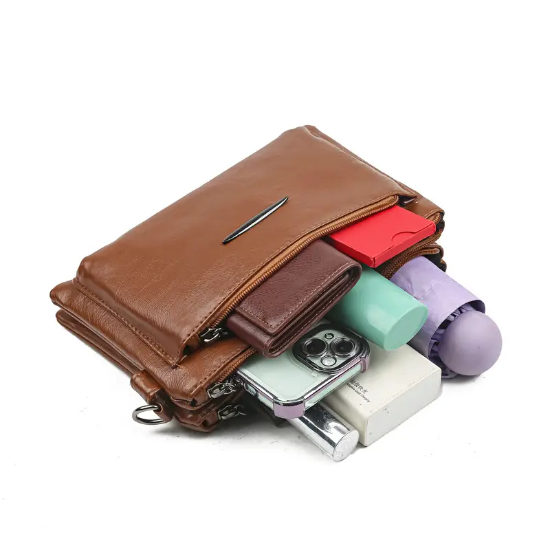 Light Grey Crossbody Phone Bag for Women