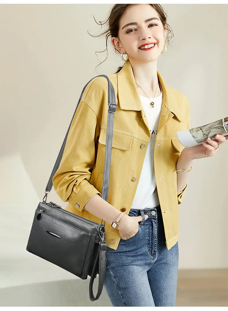 Light Grey Crossbody Phone Bag for Women — feature 21