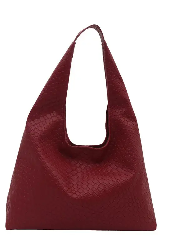 Brown Woven Tote Bag Large Capacity Shoulder Bag - Image 10