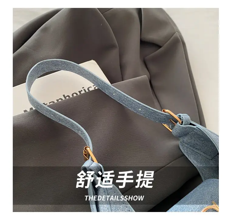 Retro Elegant Crescent Bag Grey Shoulder Bag Winter Luxury — feature 5