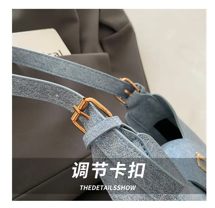 Retro Elegant Crescent Bag Grey Shoulder Bag Winter Luxury — feature 6
