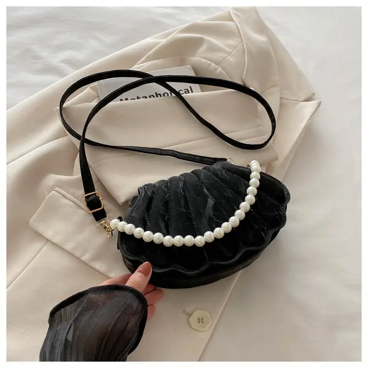 Black Pearl Embellished Shoulder Bag for Women — feature 13