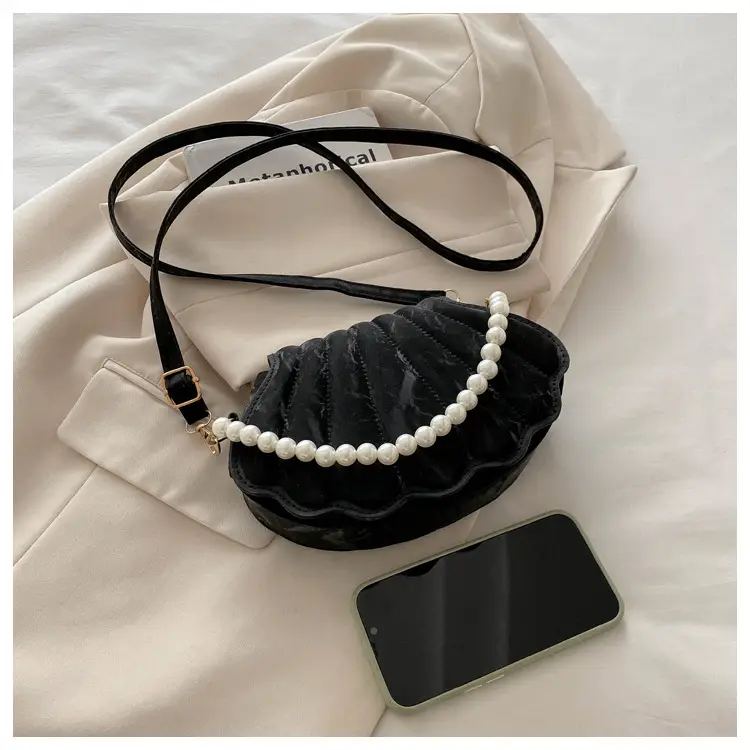 Black Pearl Embellished Shoulder Bag for Women — feature 14