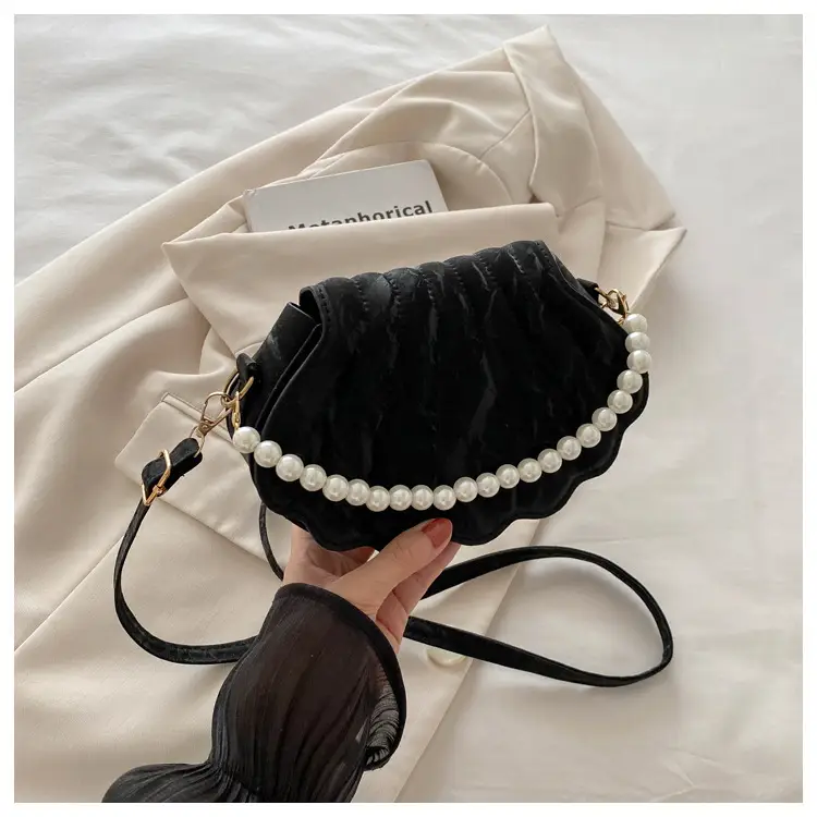 Black Pearl Embellished Shoulder Bag for Women — feature 16