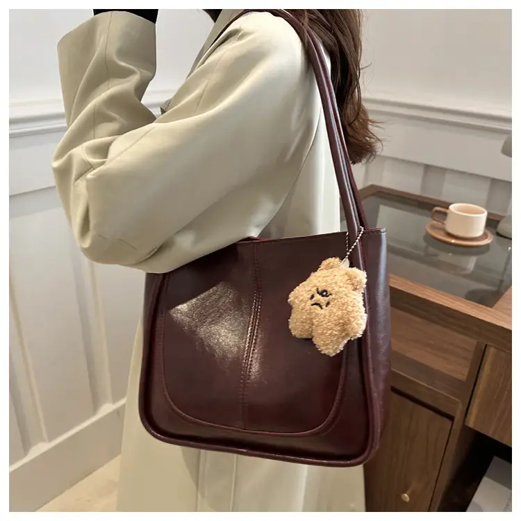 Vintage Maroon Textile Shoulder Bag for Women 2023 — feature 14