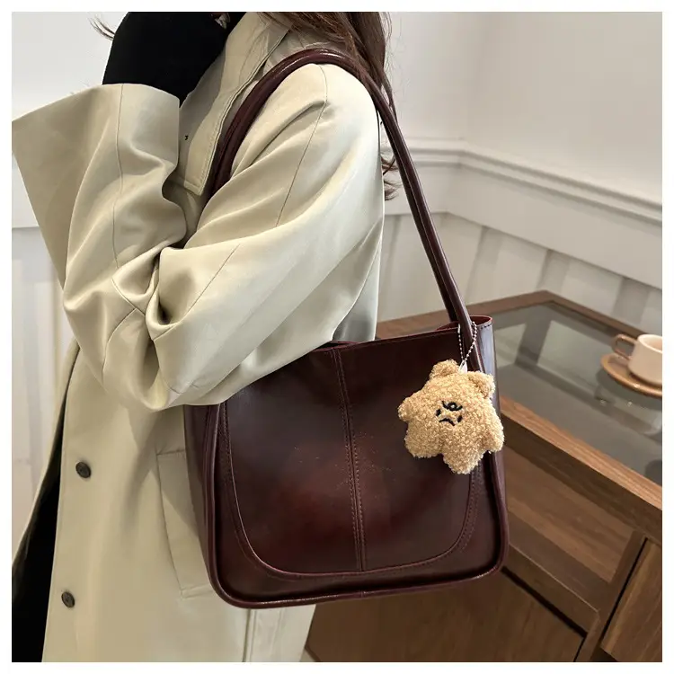 Vintage Maroon Textile Shoulder Bag for Women 2023 — feature 15