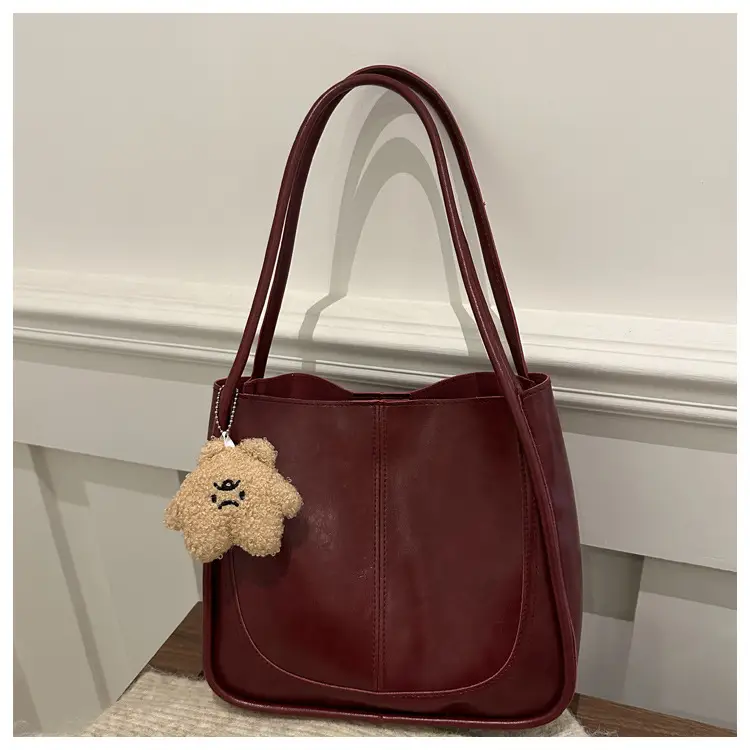 Vintage Maroon Textile Shoulder Bag for Women 2023 — feature 21