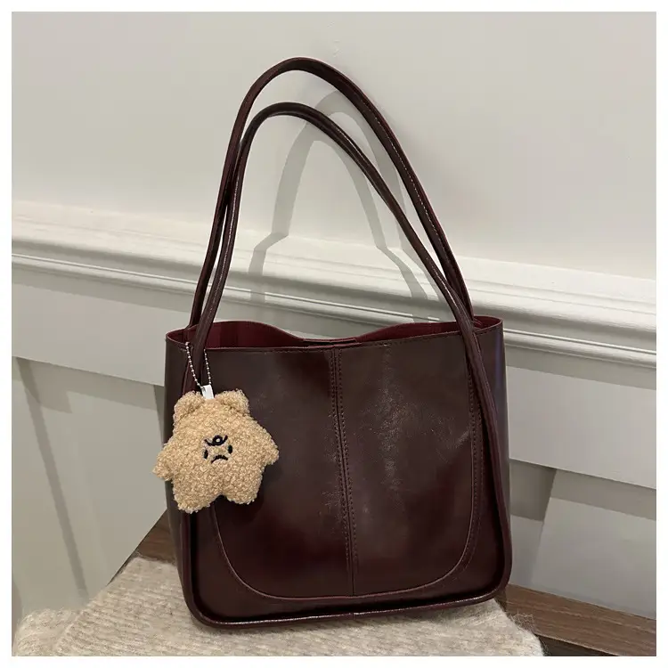 Vintage Maroon Textile Shoulder Bag for Women 2023 — feature 23