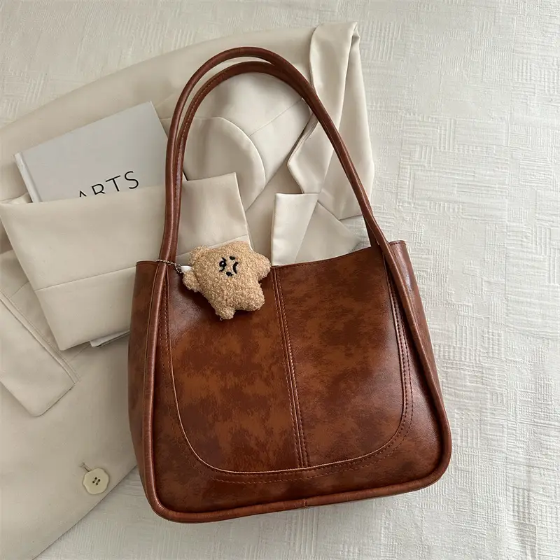 Vintage Maroon Textile Shoulder Bag for Women 2023 - Image 7