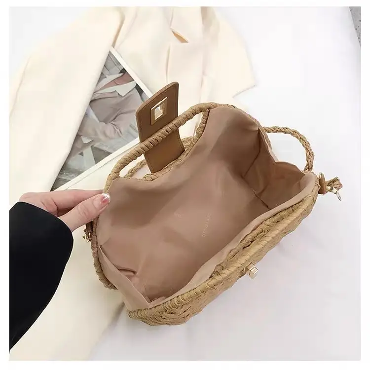 New Straw Crossbody Bag for Women Large Capacity Beach Style - Image 3