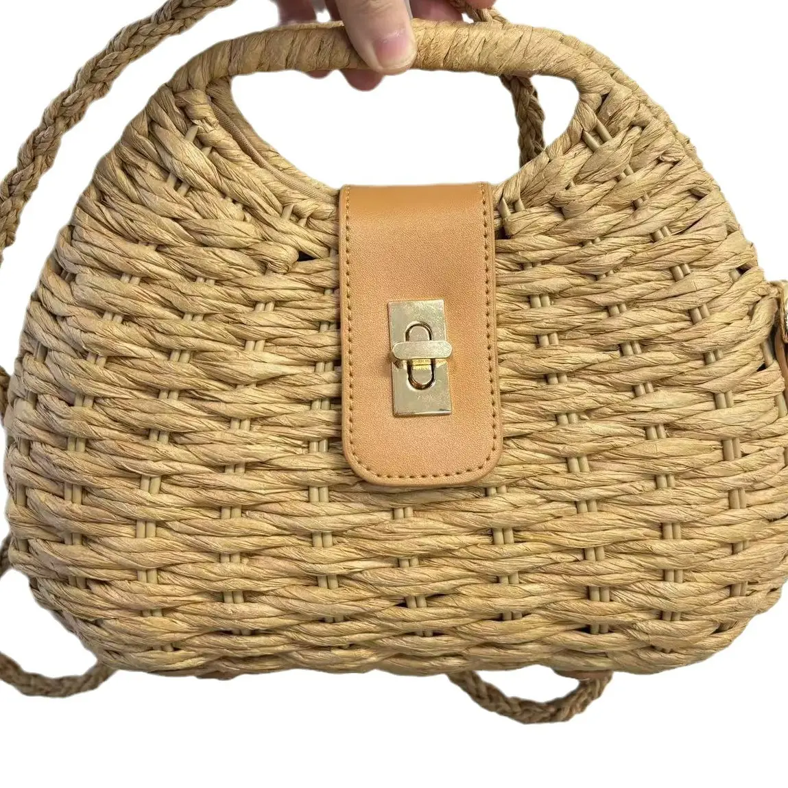 New Straw Crossbody Bag for Women Large Capacity Beach Style - Image 5