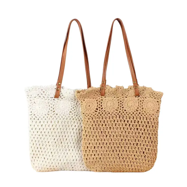 Cotton Woven Handmade Beach Bag Large Capacity - Image 7