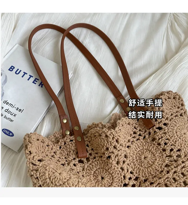 Cotton Woven Handmade Beach Bag Large Capacity — feature 6
