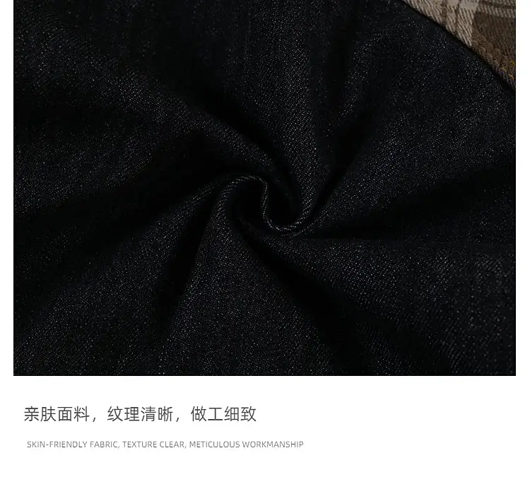 Men Women Dark Blue Slimming Wide Leg Jeans Machete Stitching — feature 13