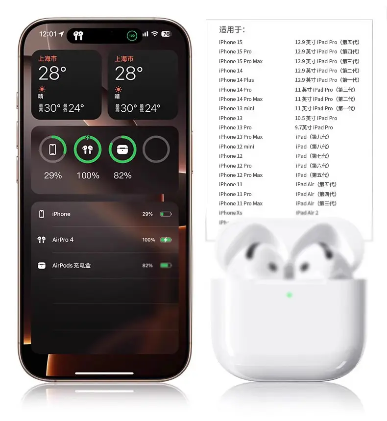 Huaqiangbei Air4 Bluetooth Headphones White Long Battery — feature 10
