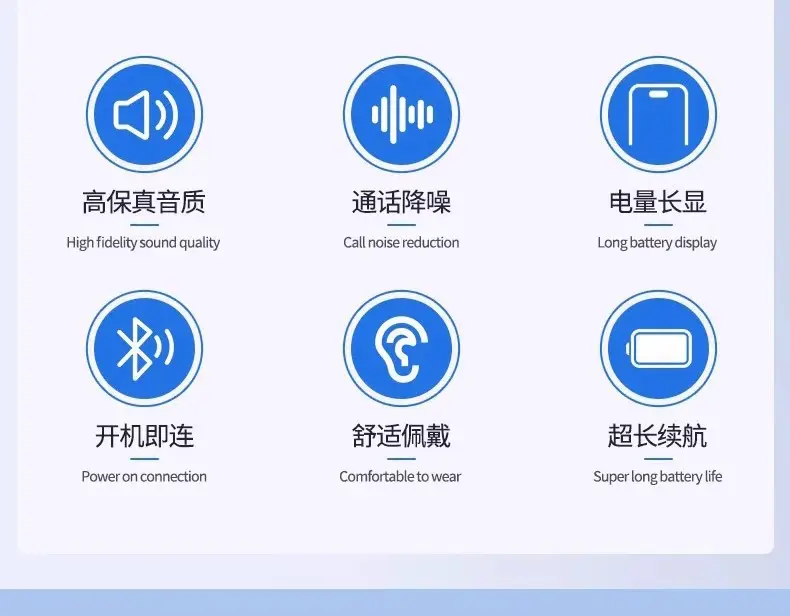 Huaqiangbei Air4 Bluetooth Headphones White Long Battery — feature 8