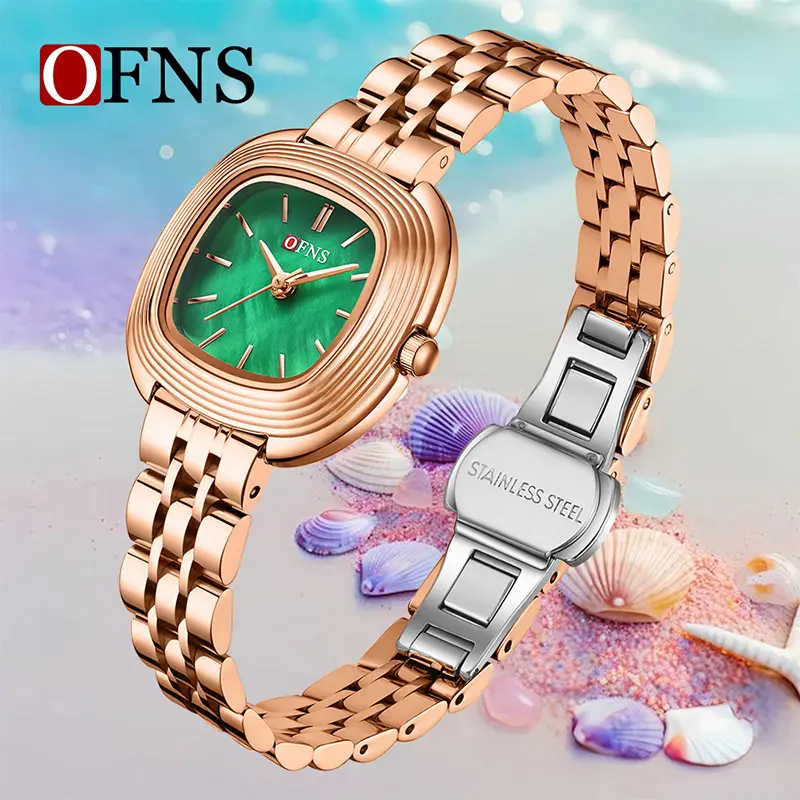 O'Fani Women's Quartz Watch Small Dial Green Strap