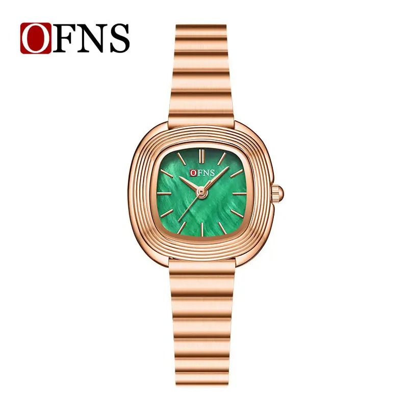 O'Fani Women's Quartz Watch Small Dial Green Strap