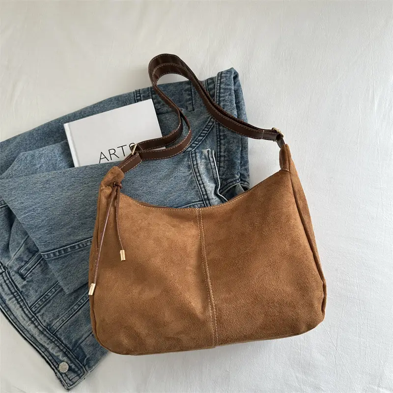 Frosted Shoulder Bag with Cute Keychain 2024 Winter - Image 3