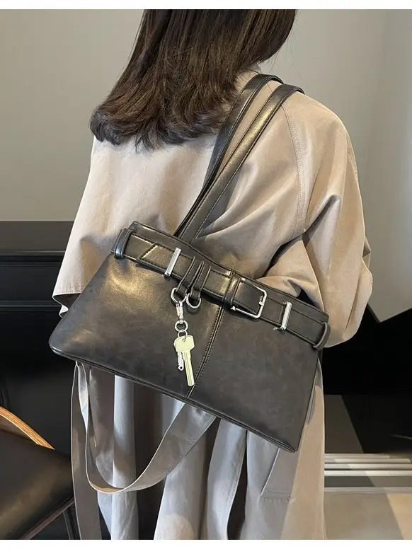 Women's Vintage Brown Shoulder Bag 2024 Autumn Winter