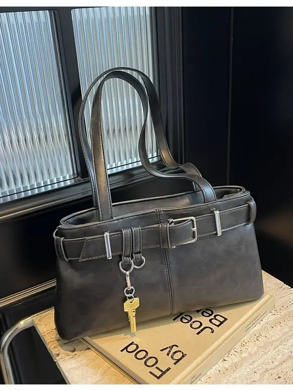 Women's Vintage Brown Shoulder Bag 2024 Autumn Winter