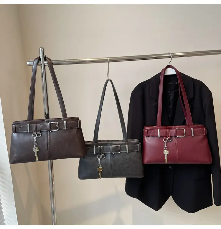 Women's Vintage Brown Shoulder Bag 2024 Autumn Winter — feature 1