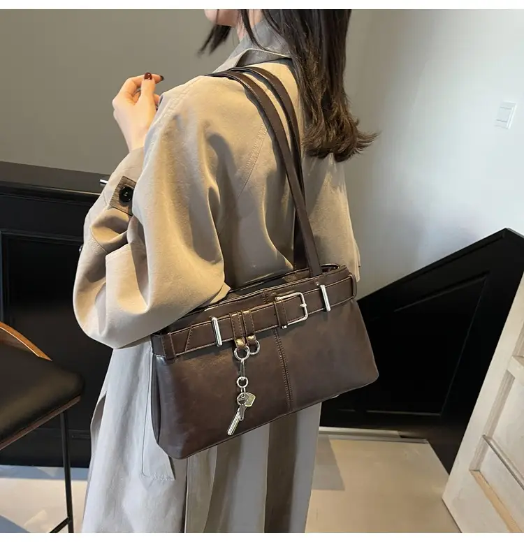 Women's Vintage Brown Shoulder Bag 2024 Autumn Winter — feature 22
