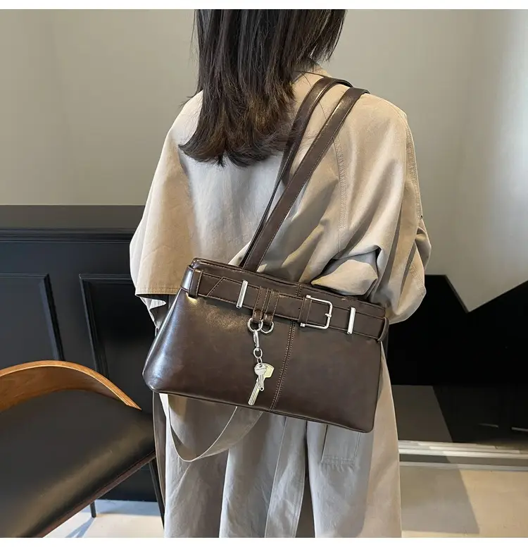 Women's Vintage Brown Shoulder Bag 2024 Autumn Winter — feature 23