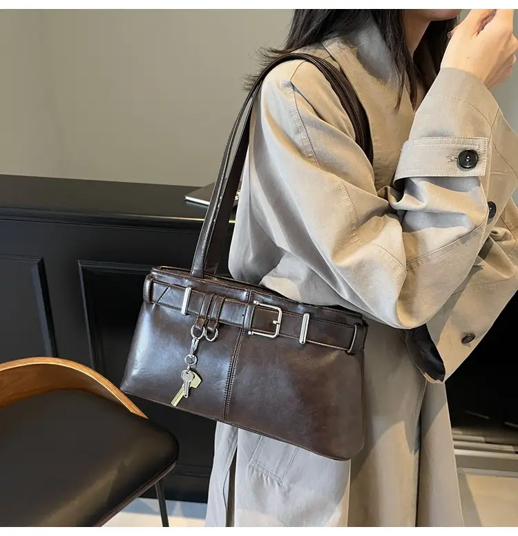 Women's Vintage Brown Shoulder Bag 2024 Autumn Winter — feature 25