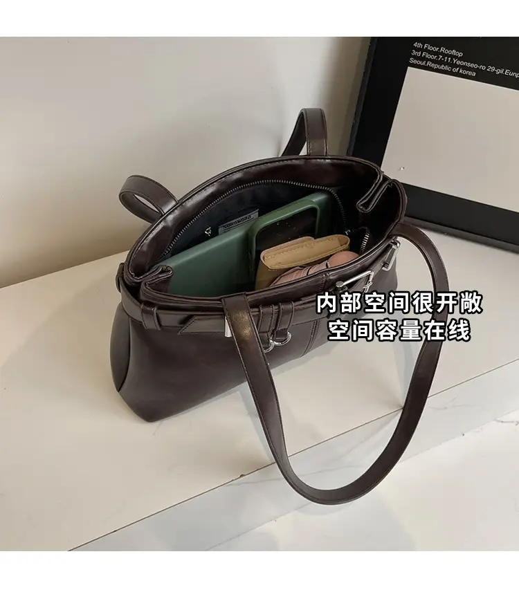 Women's Vintage Brown Shoulder Bag 2024 Autumn Winter — feature 3