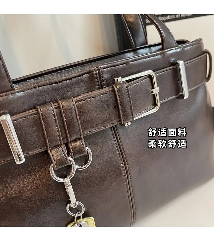 Women's Vintage Brown Shoulder Bag 2024 Autumn Winter — feature 6