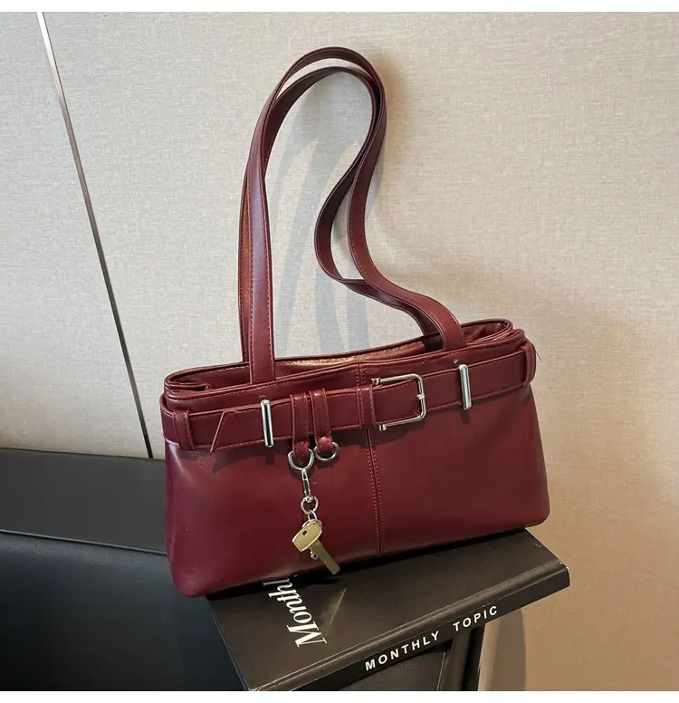 Women's Vintage Brown Shoulder Bag 2024 Autumn Winter