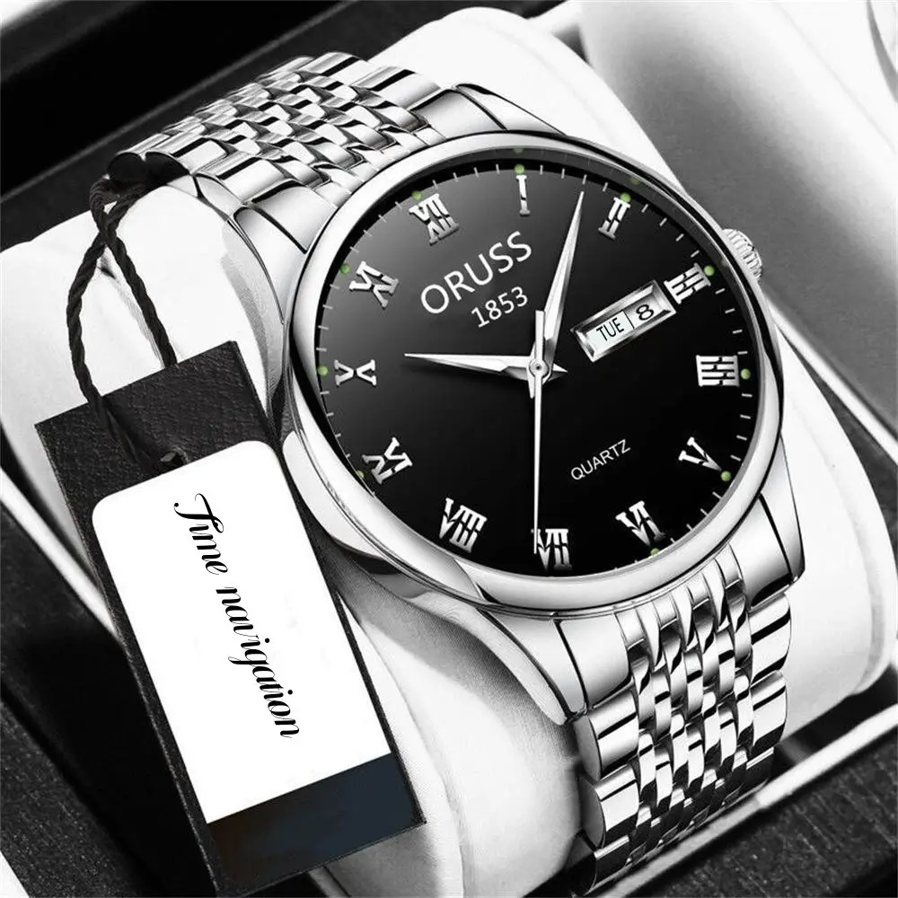 Royal Men's Quartz Watch Silver Stainless Band — feature 1