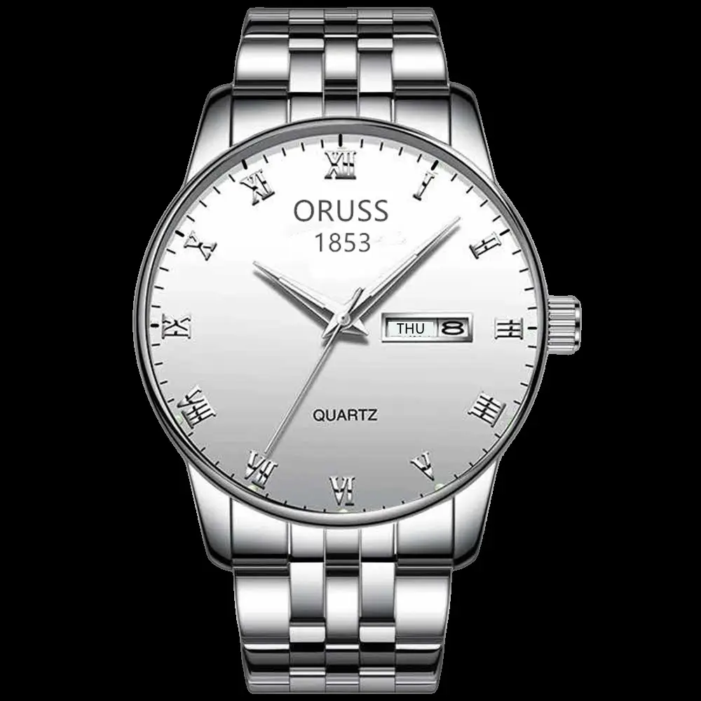 Royal Men's Quartz Watch Silver Stainless Band — feature 12