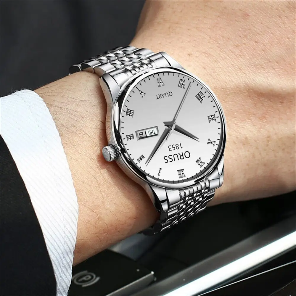Royal Men's Quartz Watch Silver Stainless Band — feature 3