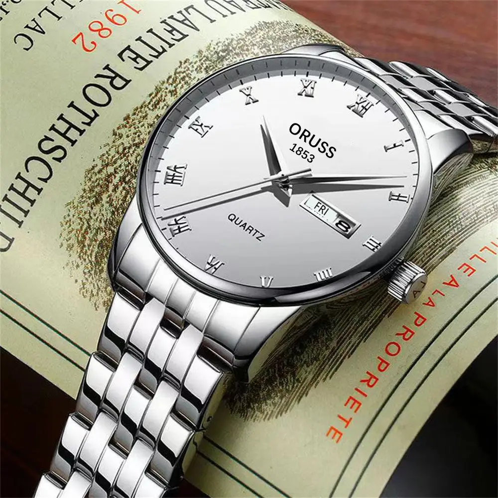 Royal Men's Quartz Watch Silver Stainless Band — feature 6