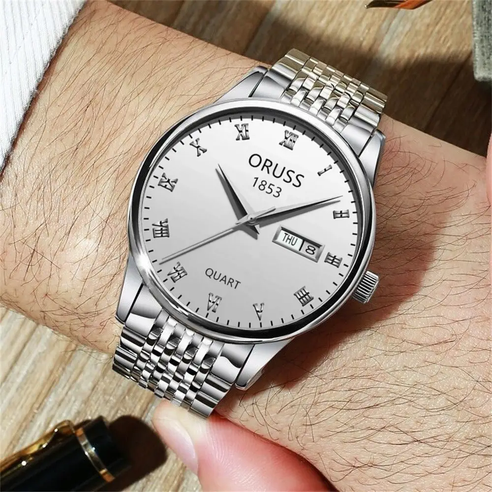 Royal Men's Quartz Watch Silver Stainless Band — feature 9