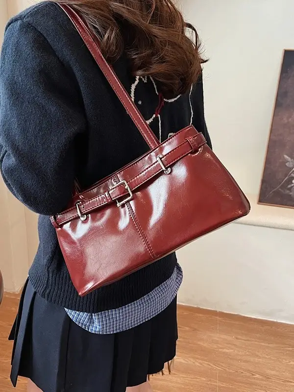 Women's Vintage Leather Shoulder Bag Large Capacity 2024 - Image 8